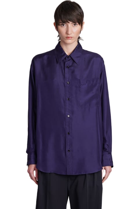 Topwear for Women Lemaire Shirt In Viola Silk