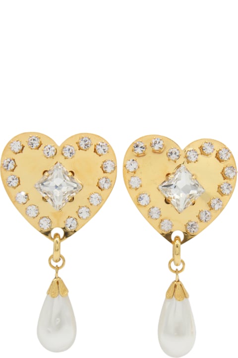 Jewelry Sale for Women Alessandra Rich Gold-tone Brass Earrings
