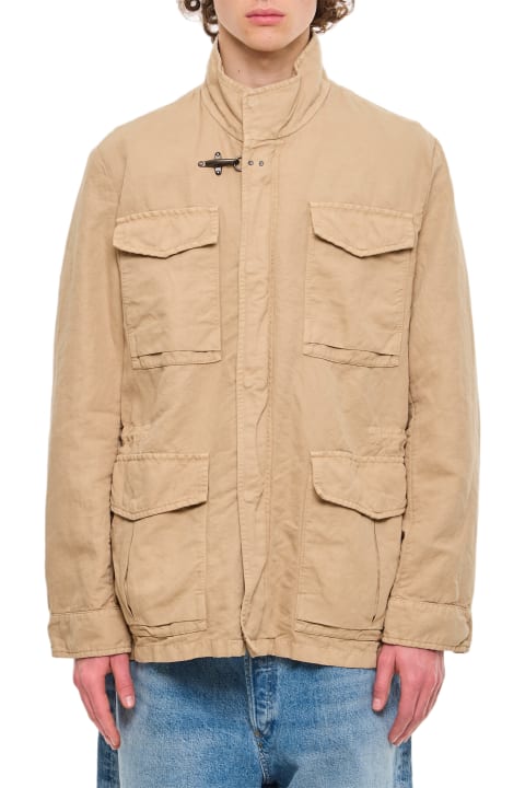 Fay Coats & Jackets for Men Fay Cotton Linen Field Jacket