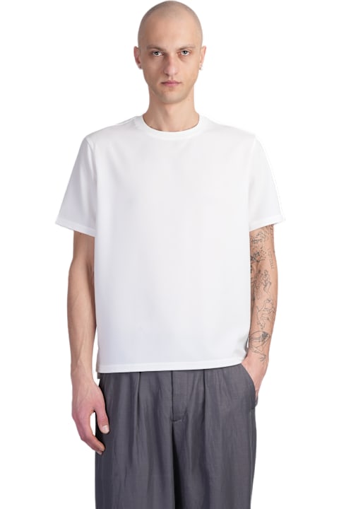 Attachment الملابس لـ القسم الرجالي Attachment T-shirt In White Polyester