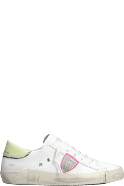 Philippe Model for Women Philippe Model Prsx Low Sneakers In White Leather