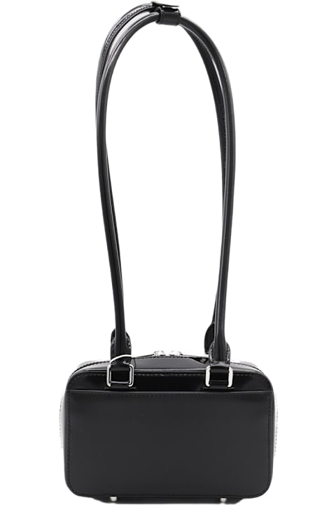 self-portrait for Women self-portrait Black Leather Shoulder Bag