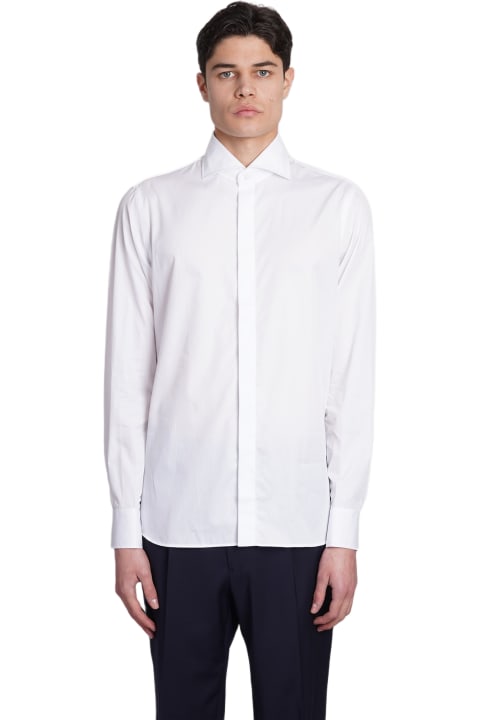 Tagliatore 0205 Shirts for Men Tagliatore 0205 Shirt In White Cotton
