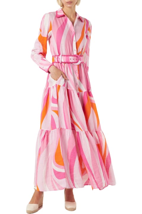 Fashion for Women MC2 Saint Barth Multicolor Shape Wave Dress Marbella With Embroideries