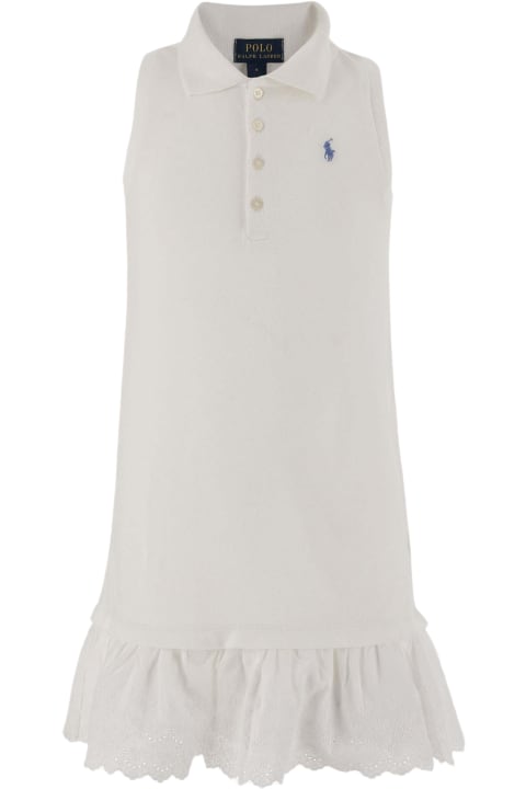 Dresses for Girls Polo Ralph Lauren Stretch Cotton Dress With Logo