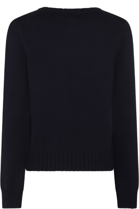 Sweaters for Women Ralph Lauren Navy Blue, Red And White Cotton Jumper