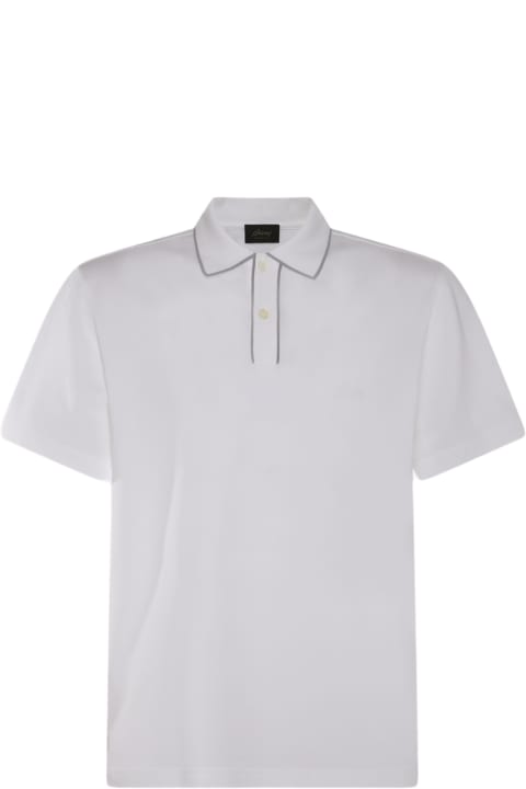 Brioni Topwear for Men Brioni White Cotton Polo Shirt