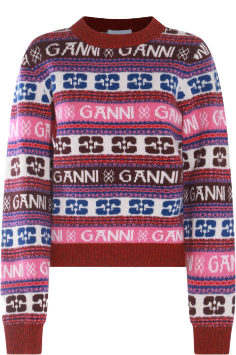 Ganni Sweaters for Women Ganni Multicolor Wool Knitwear