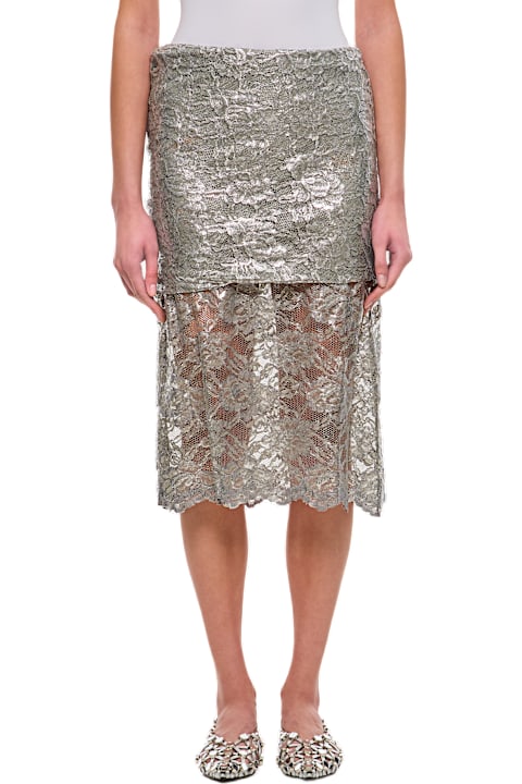 Homeware The Attico Lace Midi Skirt