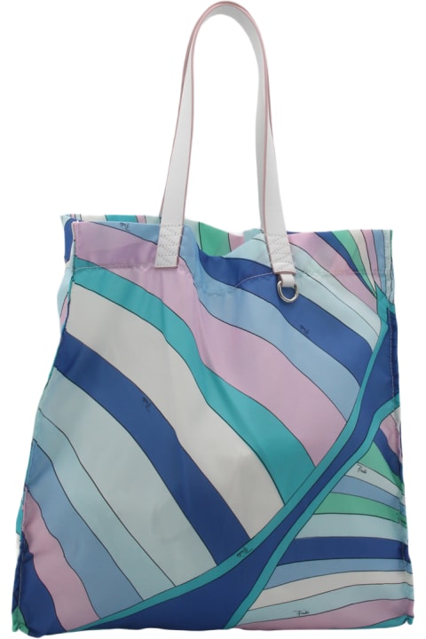 Fashion for Women Pucci Blue And White Yummy Tote Bag