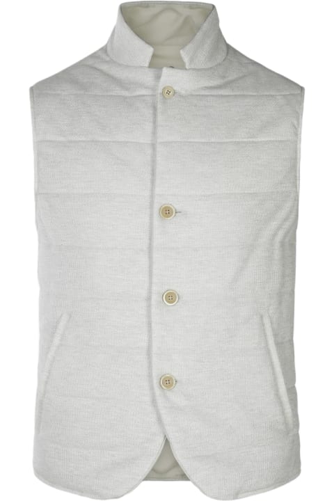 Eleventy Coats & Jackets for Men Eleventy Grey Cotton And Linen Down Jacket