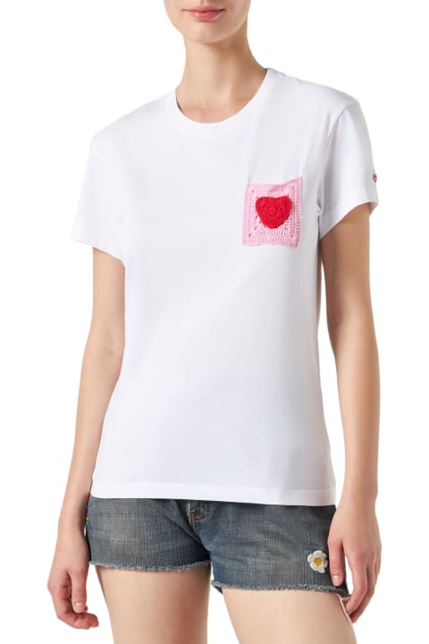 ウィメンズ新着アイテム MC2 Saint Barth Woman Cotton T-shirt With Pocket