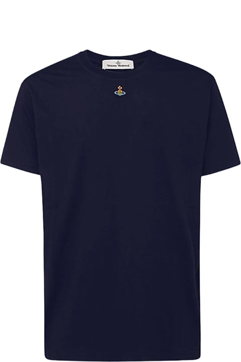 Vivienne Westwood Topwear for Men Vivienne Westwood Navy Blue Cotton T-shirt