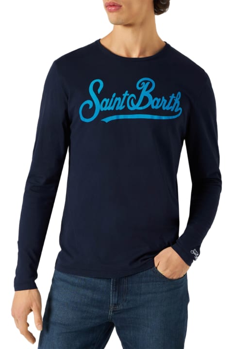 MC2 Saint Barth for Men MC2 Saint Barth Man Long-sleeves T-shirt With Saint Barth Print