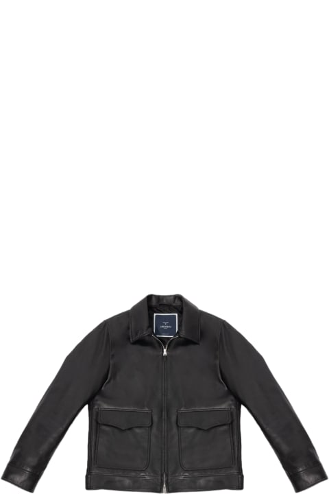 Larusmiani Coats & Jackets for Men Larusmiani Leather Jacket Racer Leather Jacket