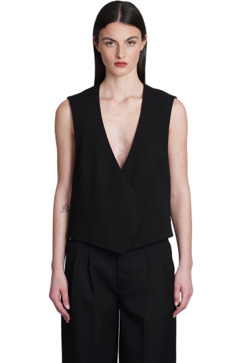 Ami Alexandre Mattiussi Coats & Jackets for Women Ami Alexandre Mattiussi Vest In Black Wool