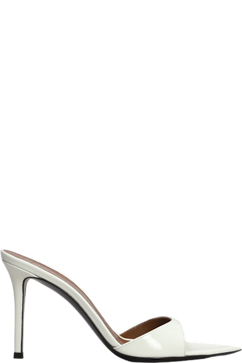Giuseppe Zanotti for Women Giuseppe Zanotti Intriigo Strap 90 Sandals In White Patent Leather
