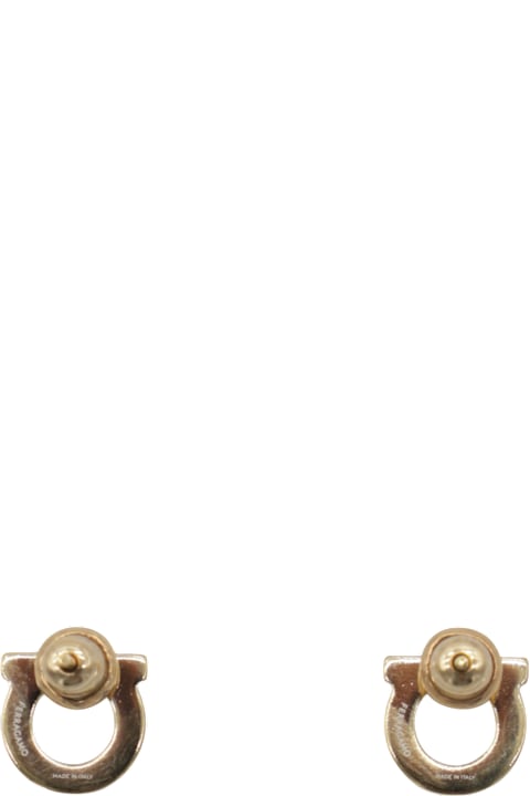 Ferragamo أقراط لـ السيدات Ferragamo Gold Brass Earrings