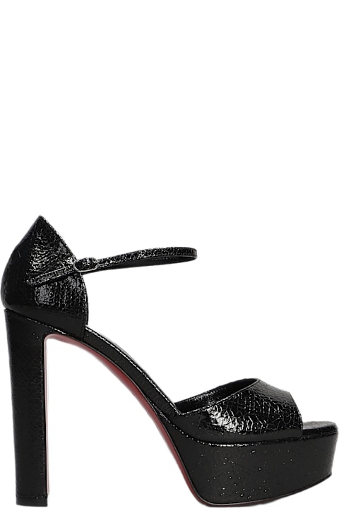 Christian Louboutin Sandals for Women Christian Louboutin Sandaloo 130 Sandals In Black Leather
