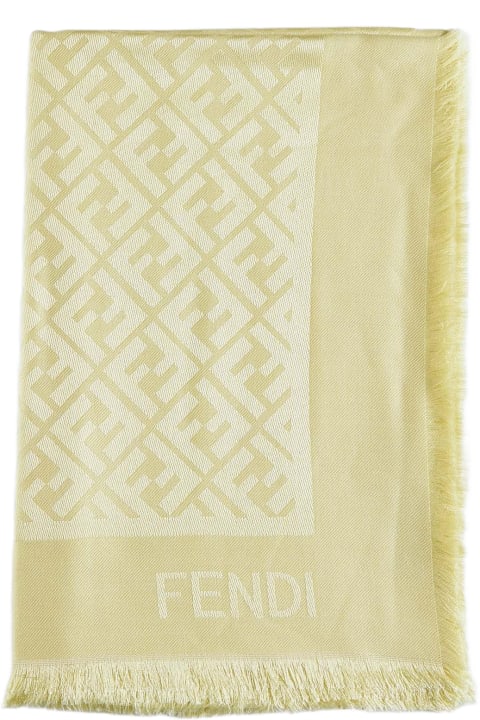 Scarves & Wraps for Women Fendi Ff Silk And Wool Shawl