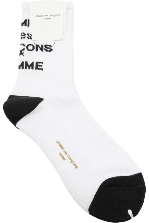 メンズ Comme des Garçons Hommeのアンダーウェア Comme des Garçons Homme White Cotton Socks