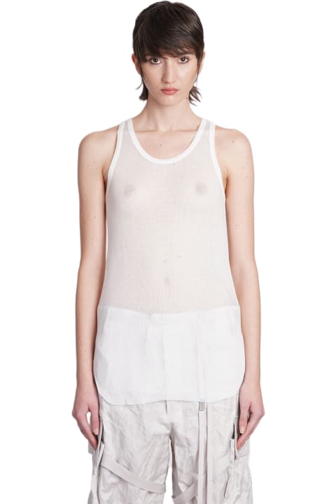 Ann Demeulemeester Topwear for Women Ann Demeulemeester Tank Top In White Cotton