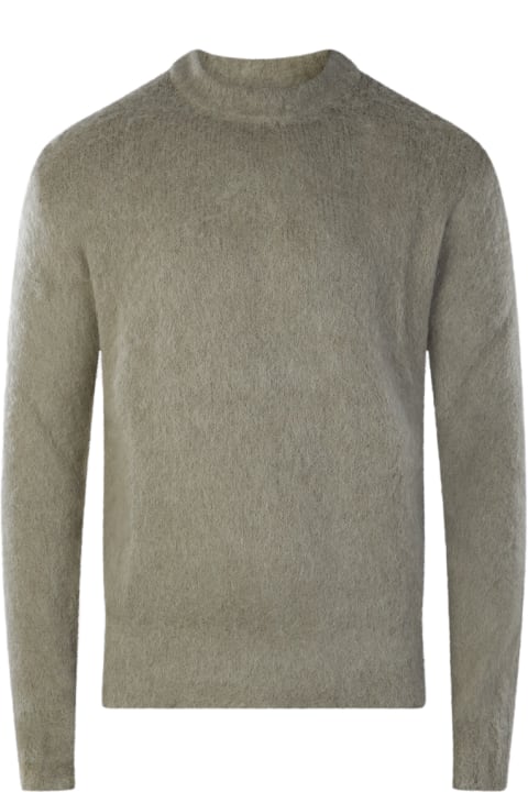 Ami Alexandre Mattiussi Sweaters for Men Ami Alexandre Mattiussi Taupe Mohari And Wool Blend Sweater