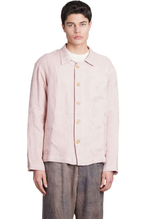 Shirt In Rose-pink Linen