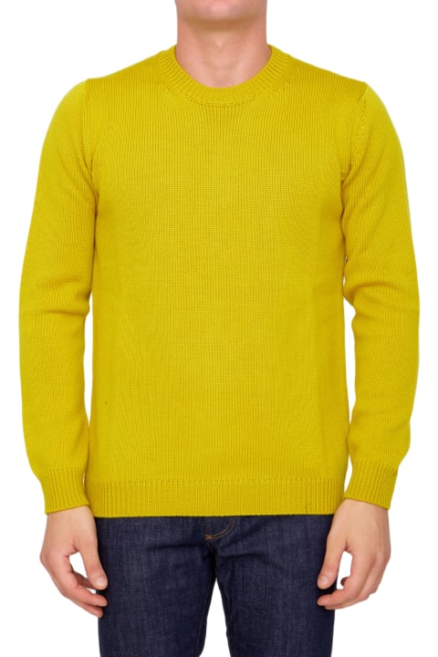 Roberto Collina for Men Roberto Collina Yellow Merino Wool Sweater