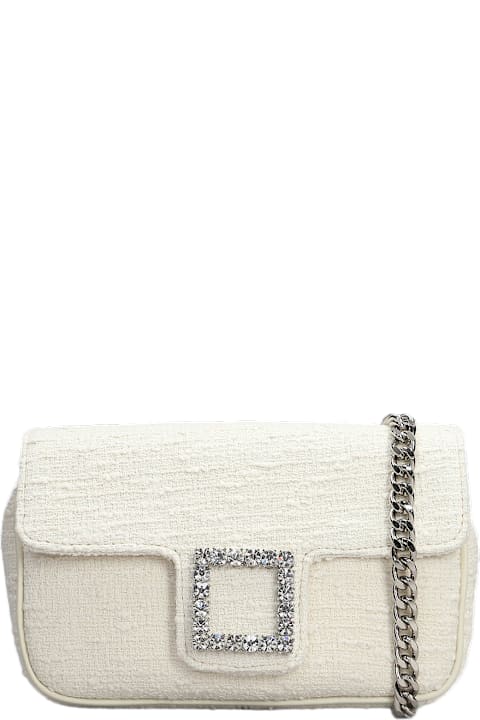 Roberto Festa Shoulder Bags for Women Roberto Festa Lunette Shoulder Bag In Beige Fabric