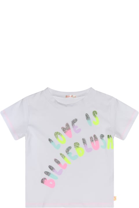 Billieblush T-Shirts & Polo Shirts for Girls Billieblush White Multicolour Cotton T-shirt