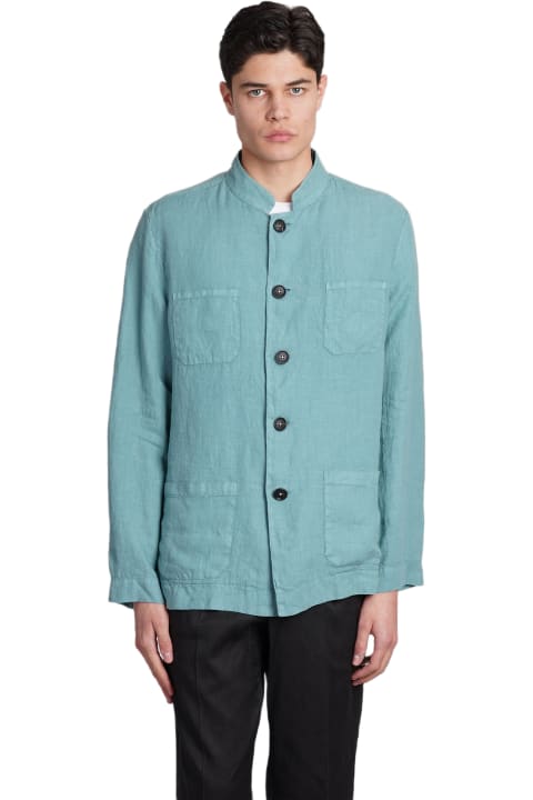 Massimo Alba Coats & Jackets for Men Massimo Alba Cina2 Casual Jacket In Green Linen
