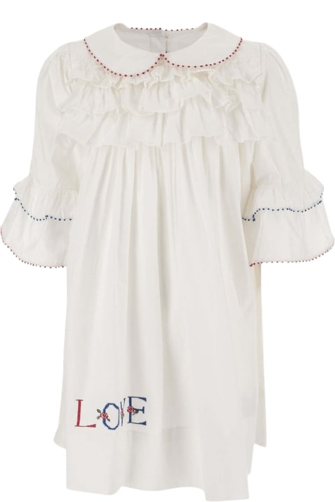 Péro Dresses for Girls Péro Cotton Dress With Embroidery