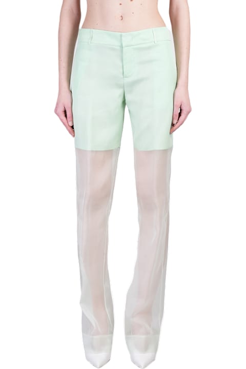 Del Core Clothing for Women Del Core Pants In Green Silk