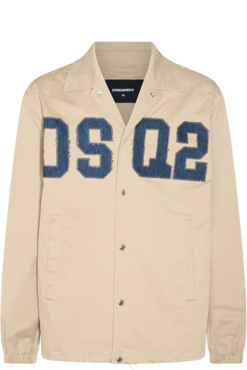 Dsquared2 Sale for Men Dsquared2 Stone Cotton Casual Jacket