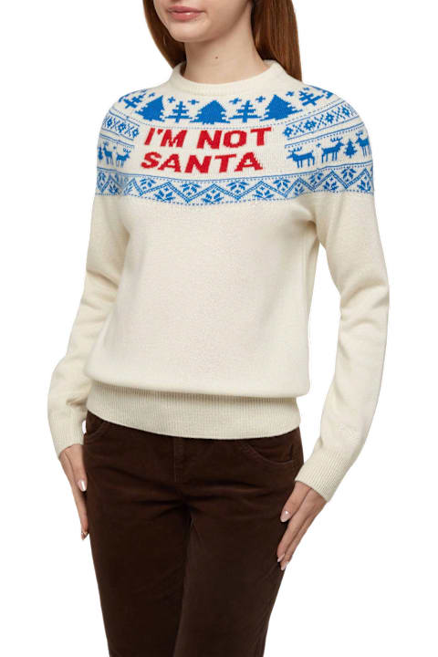 Homeware MC2 Saint Barth White Sweater New Queen With I
m Not Santa Jacquard