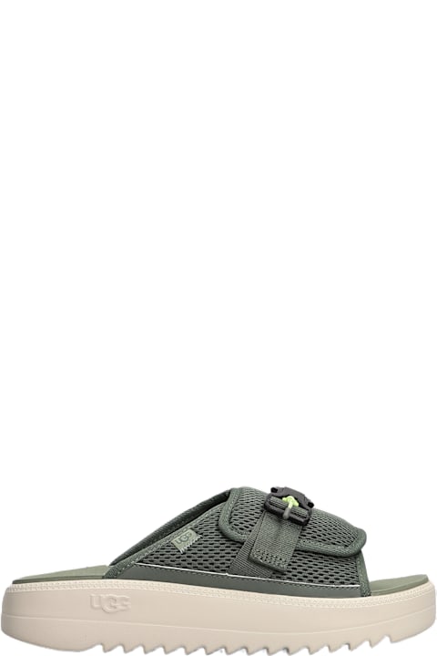 UGG for Kids UGG Maxxer Slide 2.0 Flats In Green Fabric