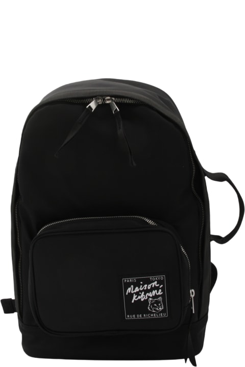 メンズ バックパック Maison Kitsuné Black Backpacks