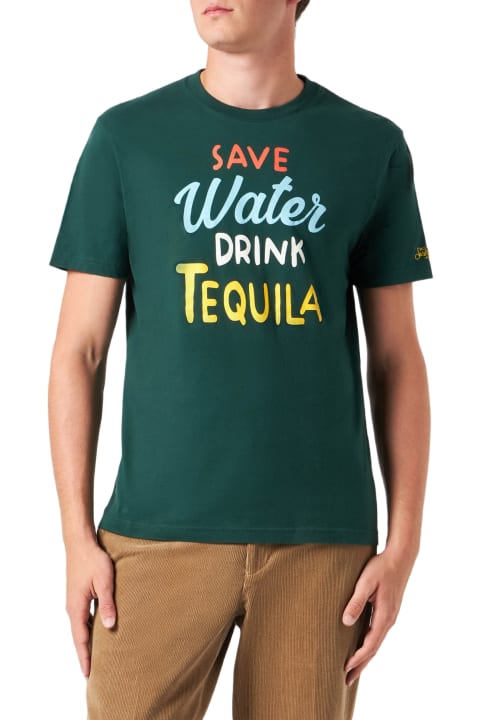 أدوات منزلية MC2 Saint Barth Man Heavy Cotton T-shirt With Tequila Print