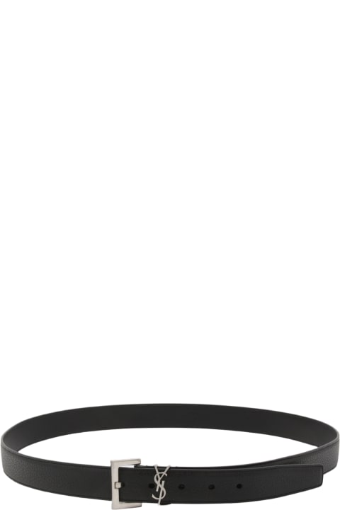 Homeware Saint Laurent Black Leather Belt