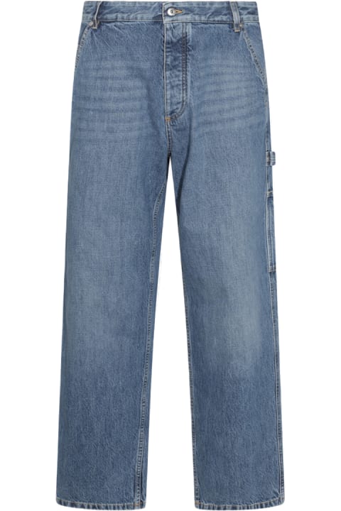 Bottega Veneta Pants for Men Bottega Veneta Blue Cotton Denim Pants