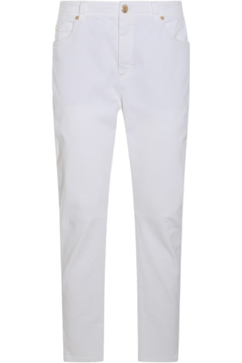 ウィメンズ Brunello Cucinelliのウェア Brunello Cucinelli White Cotton Blend Jeans