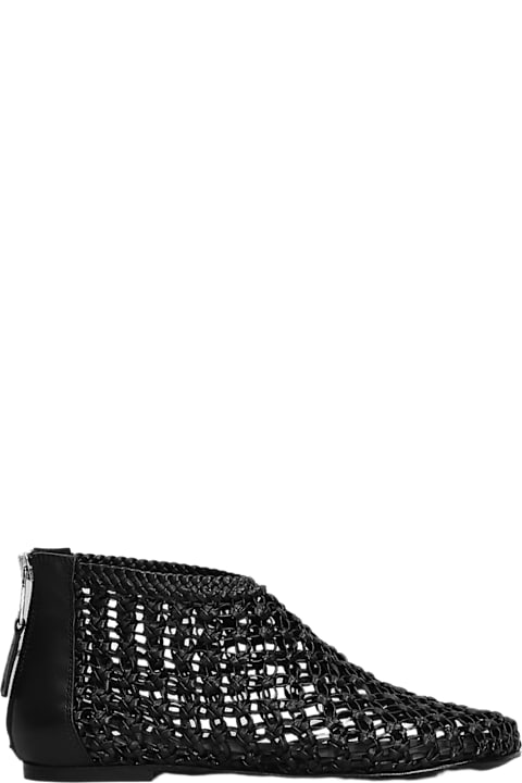 Elena Iachi Shoes for Women Elena Iachi Low Heels Ankle Boots In Black Leather