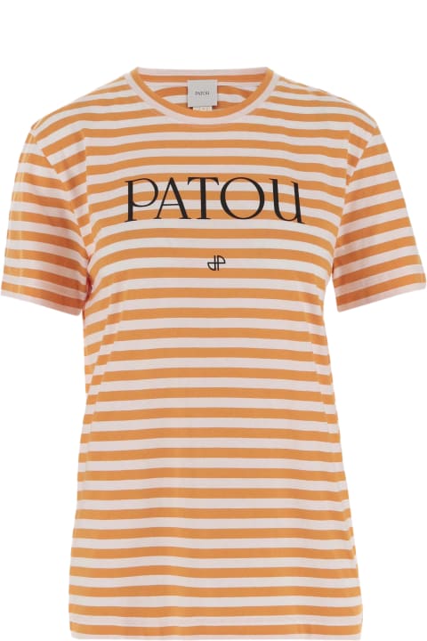 Patou for Women Patou Striped Cotton T-shirt With Logo