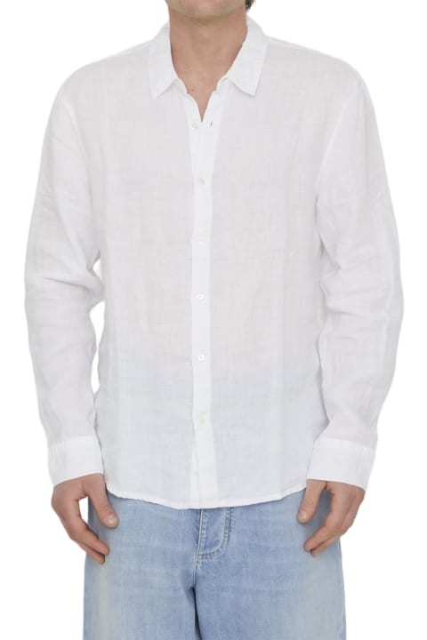 James Perse Shirts for Men James Perse White Linen Shirt