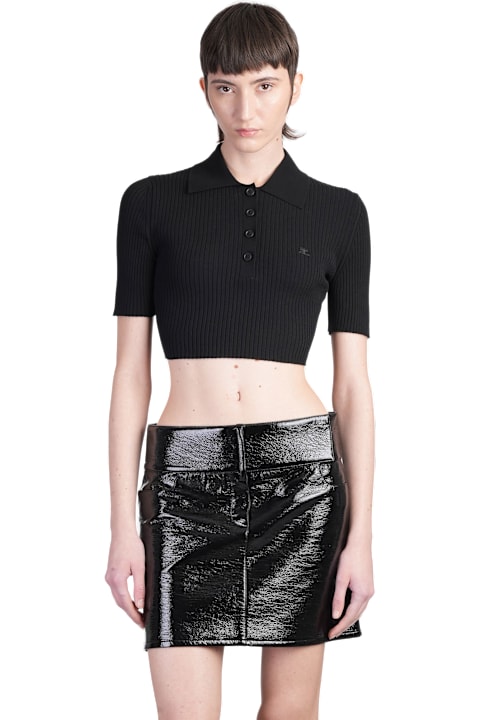 Courrèges for Women Courrèges Polo In Black Viscose