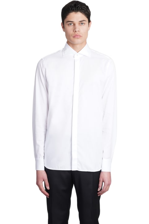 Tagliatore for Men Tagliatore Shirt In White Cotton