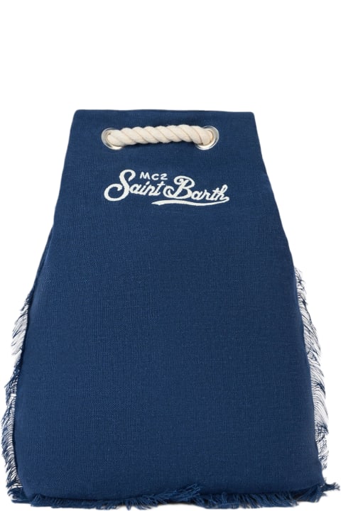 Homeware MC2 Saint Barth Blue Boat Linen Backpack