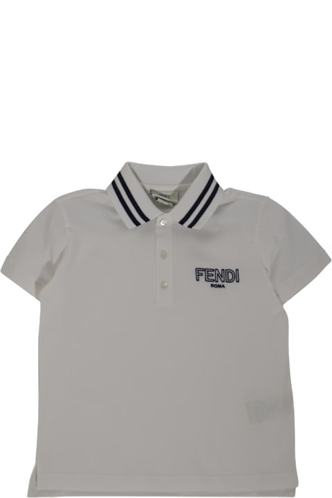Homeware Fendi Grey Cotton Polo Shirt