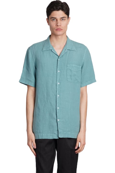 Shirts for Men Massimo Alba Venice Shirt In Green Linen